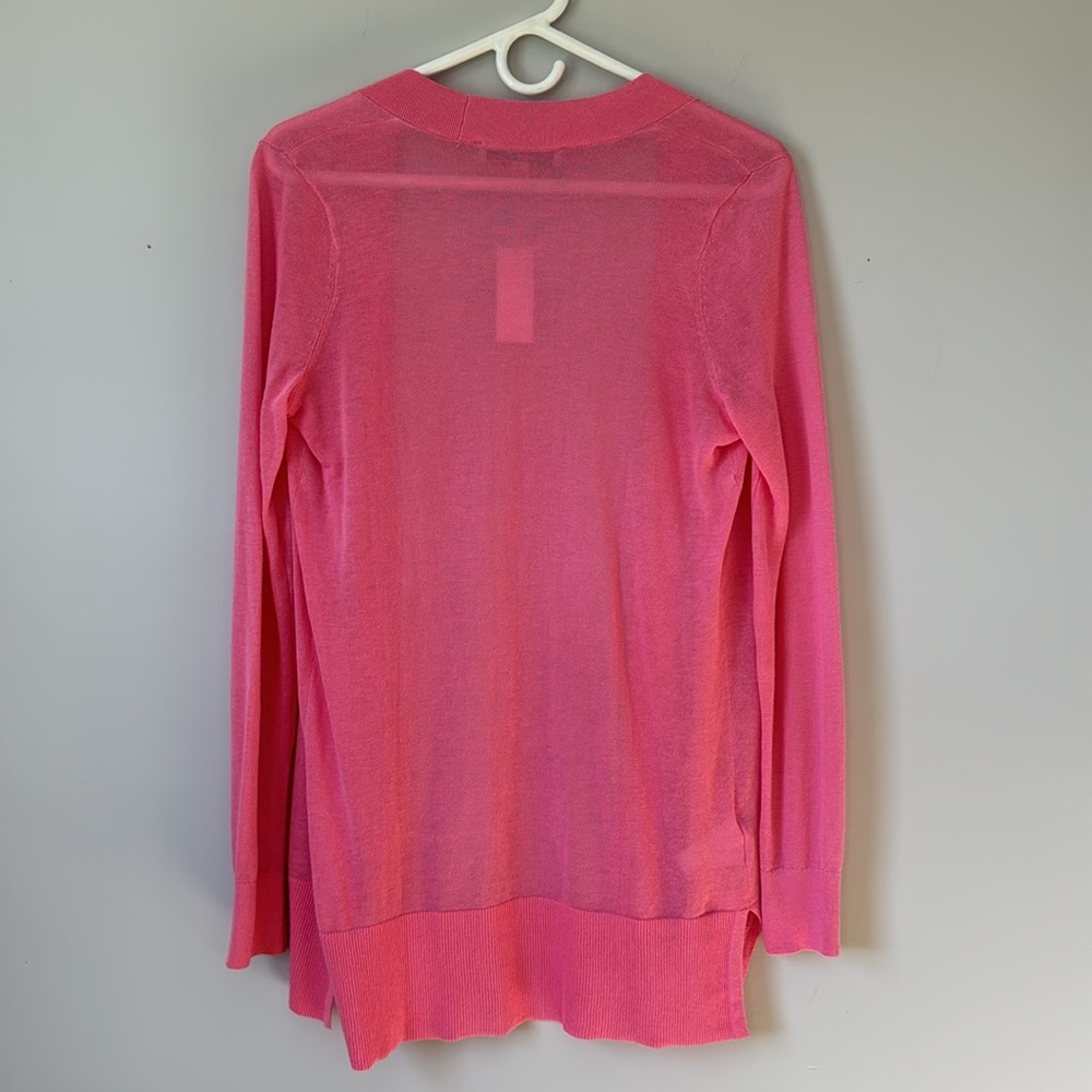 🆕 LOFT - Lightweight Open Cardigan - Pink - women’s size XS - Picture 5 of 5